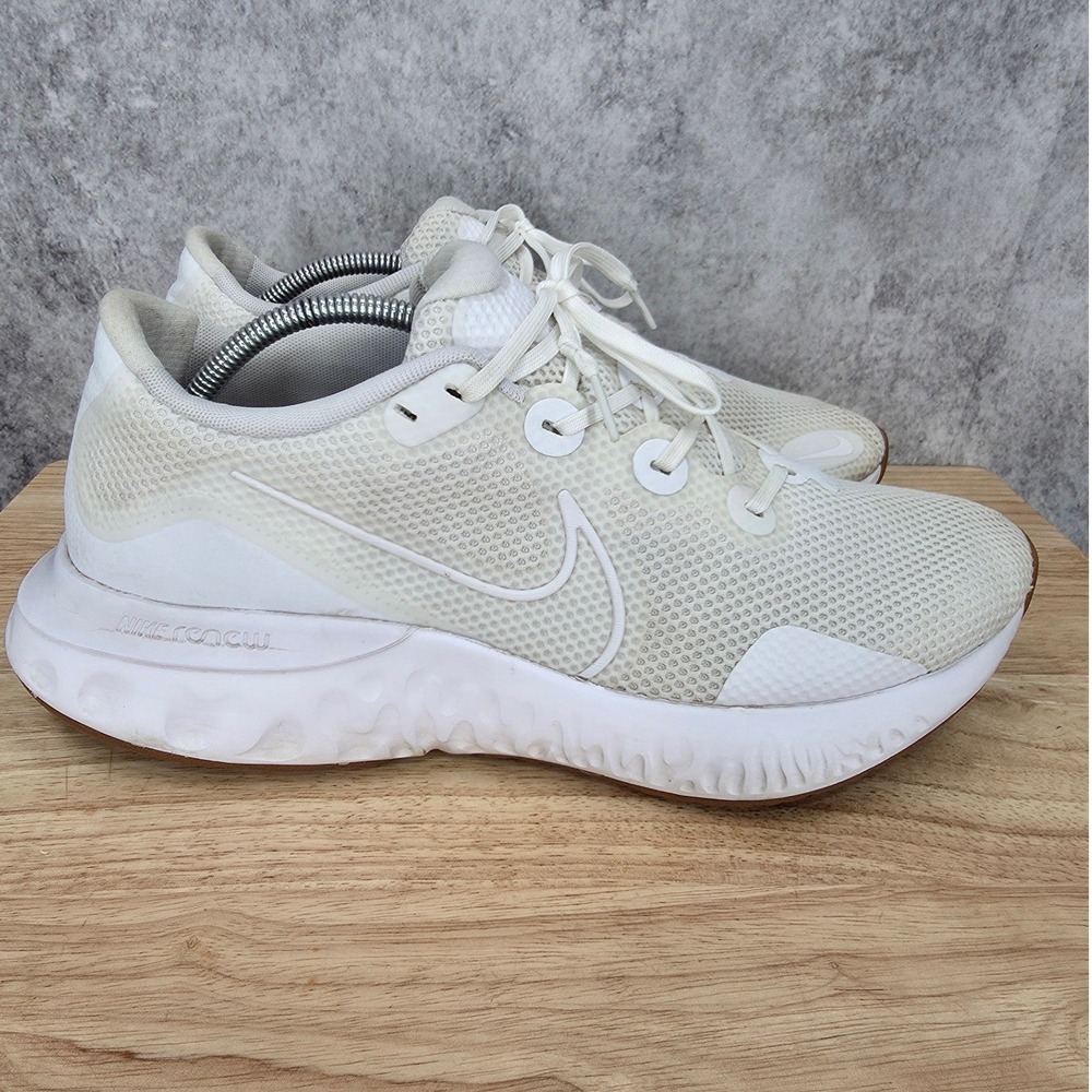 Nike Renew Run Running Shoes Mens 12 White Gum Sneakers Trainers CZ9209-100